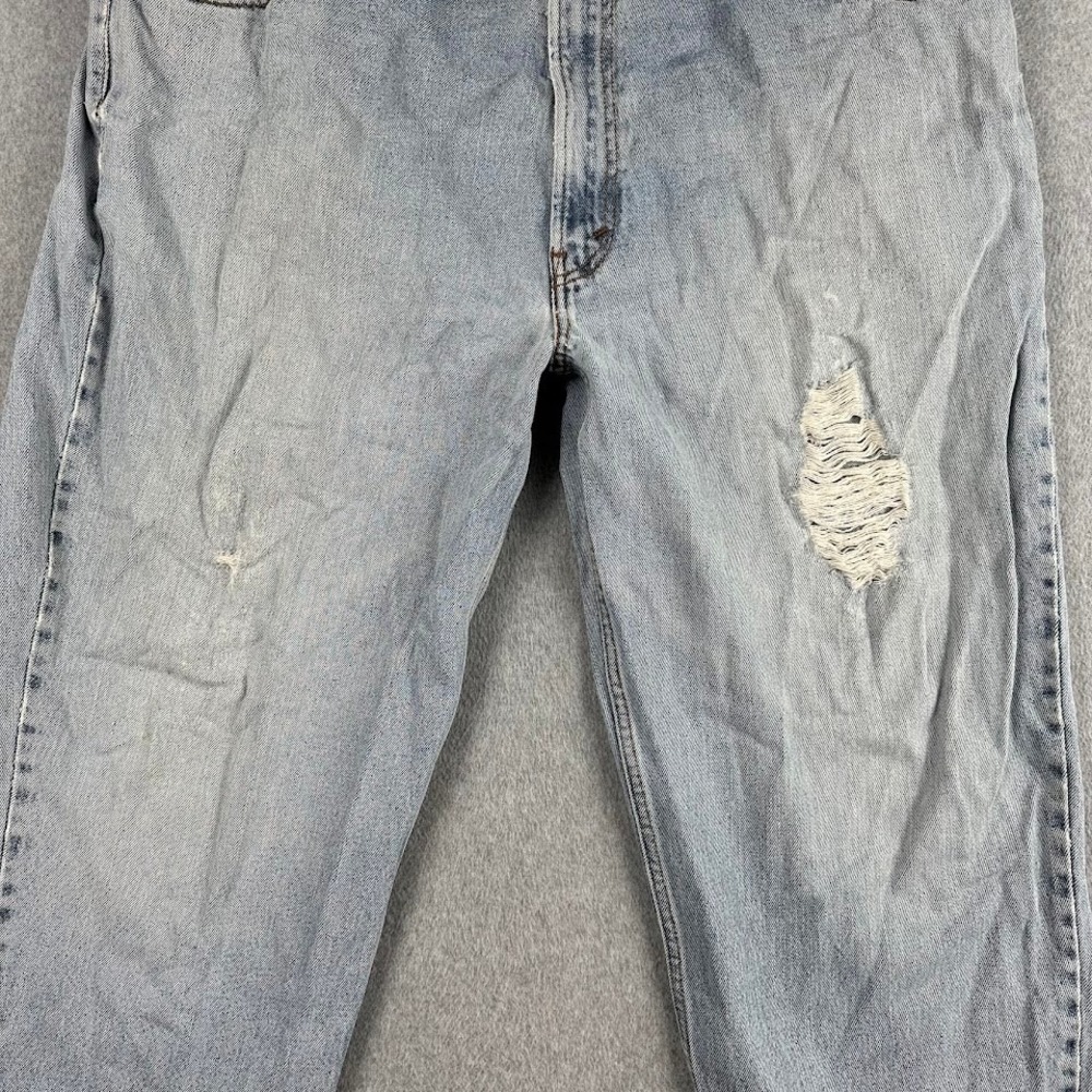 Vintage Y2K Levi's 560 Comfort Fit Mens Jeans 42x30 Light Wash Distressed Denim - Picture 5 of 11